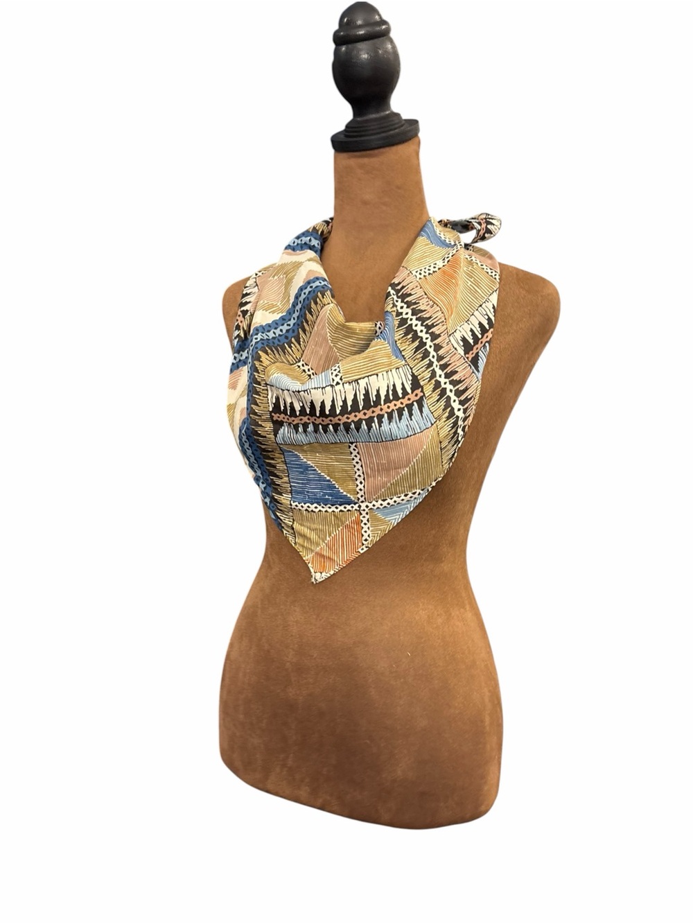 Vintage Triangle Bandana Scarf Geometric Colorful Western Cowgirl Rodeo